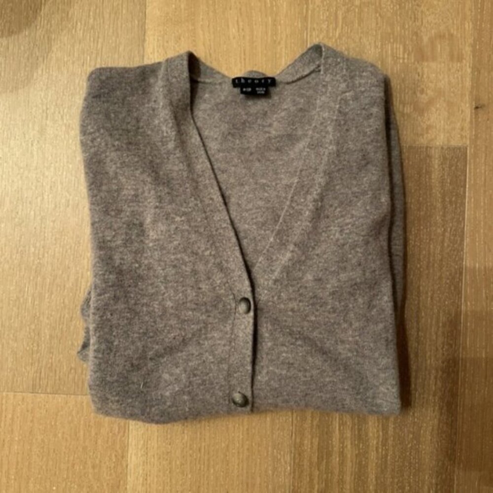 Theory Wool Cashmere Button Down Cardigan – XS / 0
